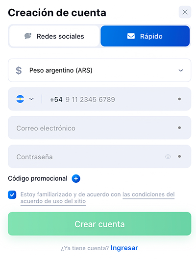 Registro 1win